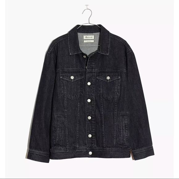 NWOT Madewell Oversized Trucker Jean Jacket in Lunar Wash - Picture 10 of 11